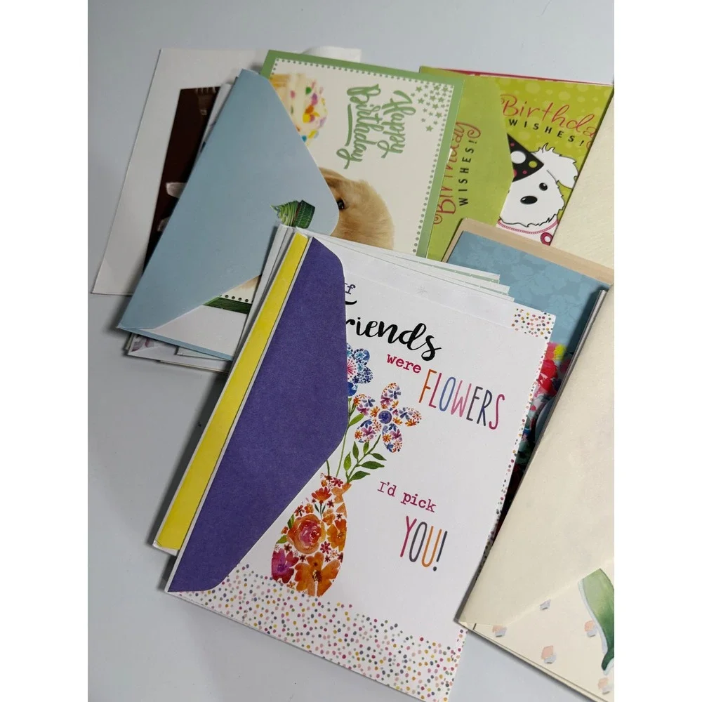 Hallmark Greeting Cards‎ Lot Multicolor Birthday Thank You Thanksgiving Floral